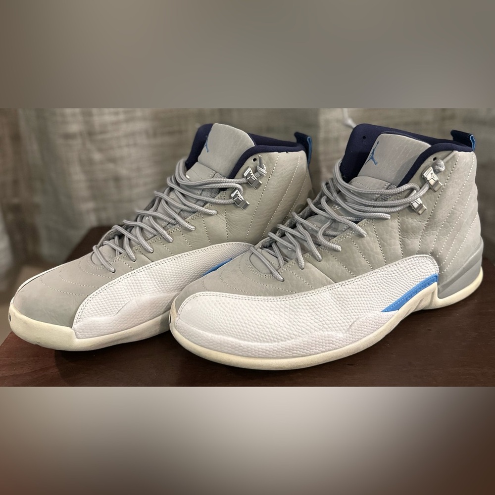 Jordan 12 retro grey university blue